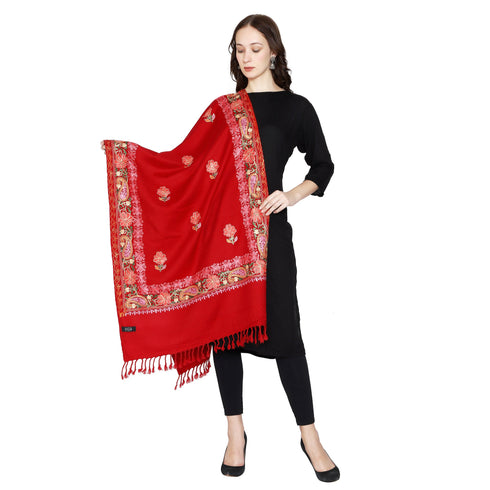 Women's Aari Embroidered Wool Stole